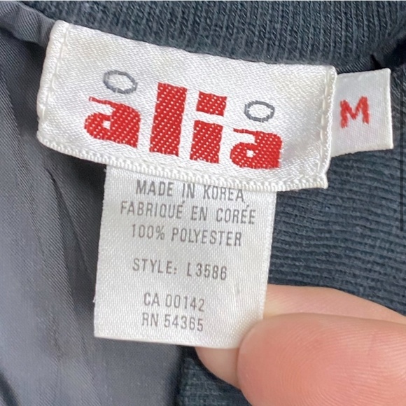 Vintage Alia Oversized Vibrant Print Full Zip Lightweight Bomber Jacket M - Picture 4 of 13